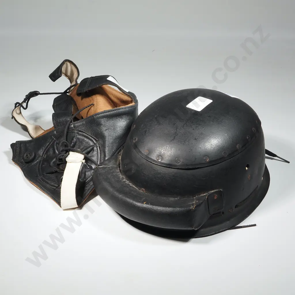 1940 Fibre Tank Drivers Helmet. Size 61/2. Image 1++