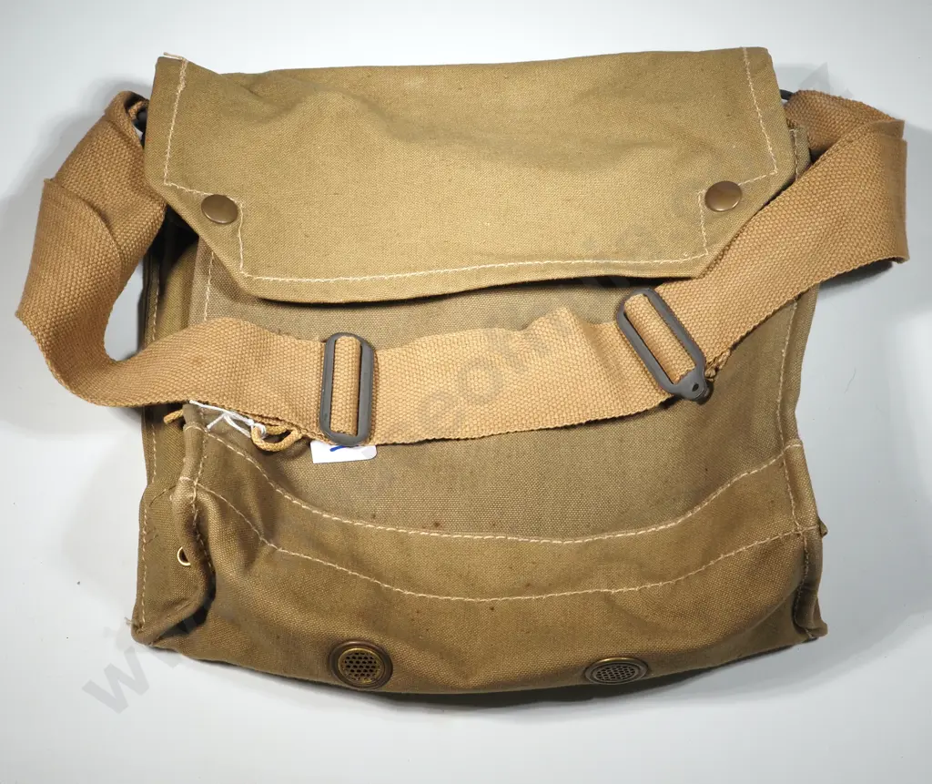 MK V11 Gas Mask Bag, Dated 1942. Image 1++