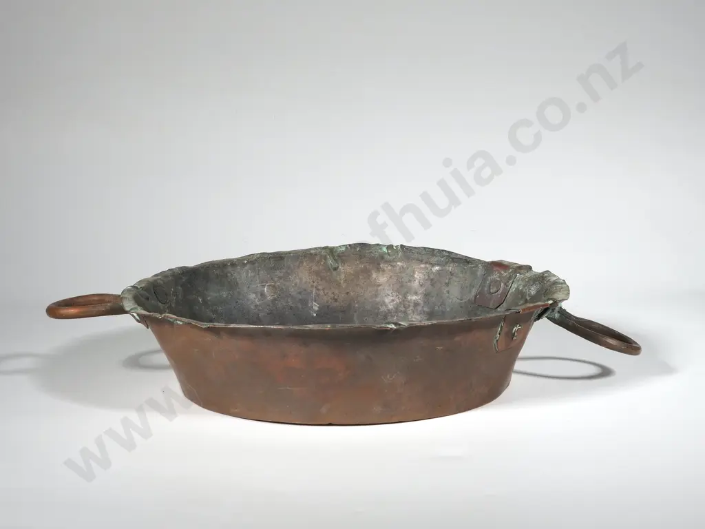 Vintage Two Handled Copper Pan Image 1++