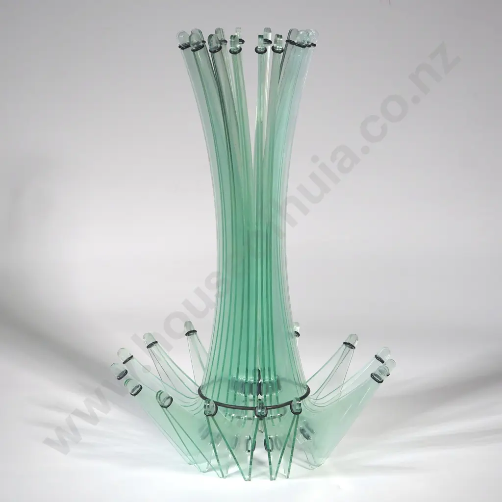 Modernist 1960 Lucite? Collapsible Fruit Basket.  Image 1++