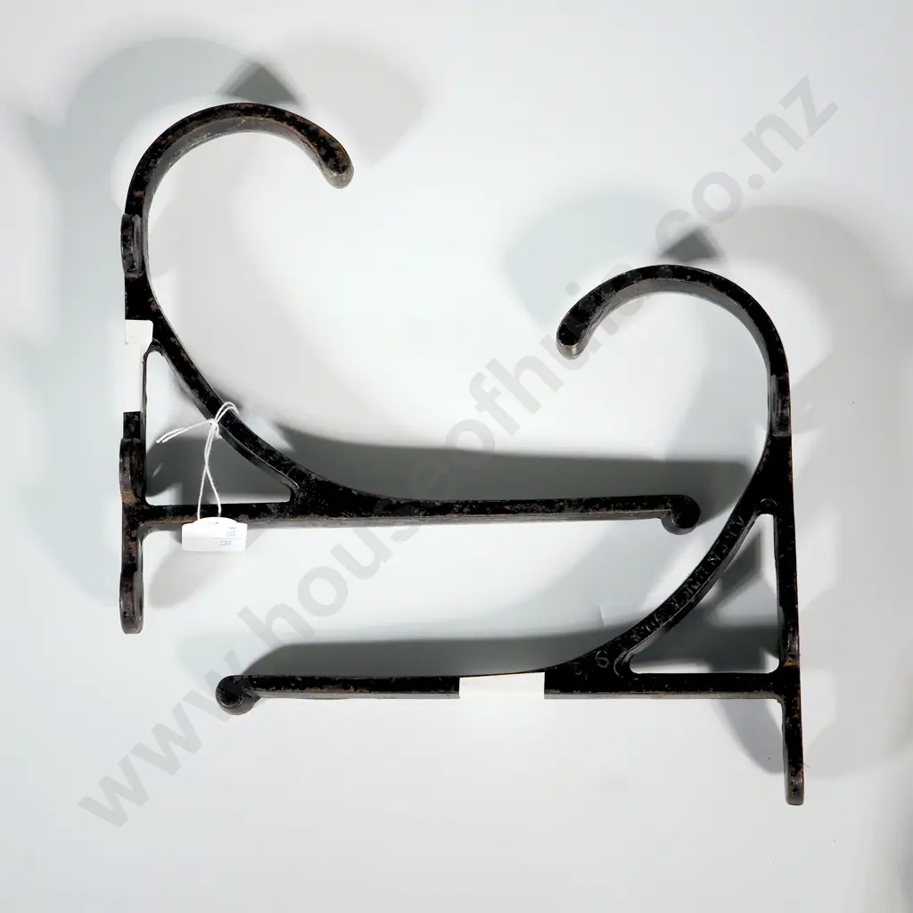 Pair of Decorative Cast Iron Wall Brackets, Shelf Supports. Image 1++