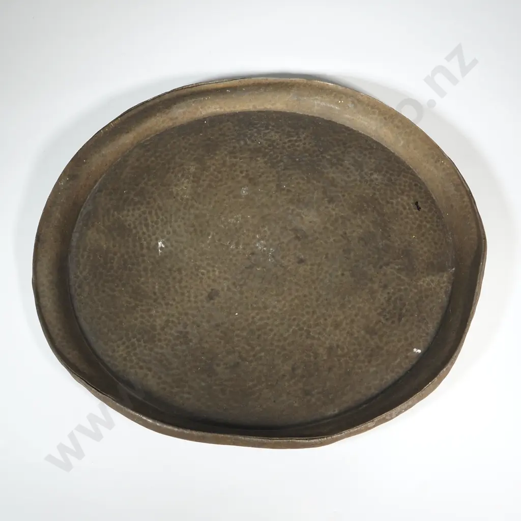 Antique Tin Plate w Hammered Pattern on Top. A/F. Image 1++