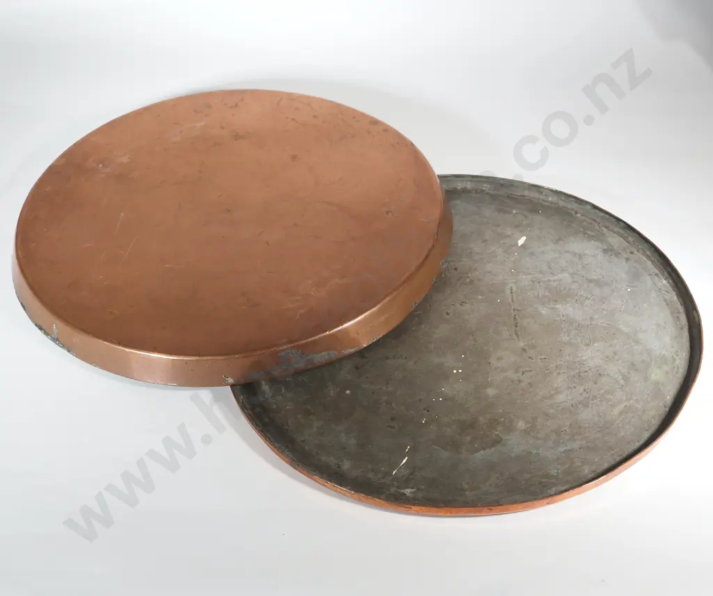 Antique Pair of Heavy Copper Trays  Image 1++