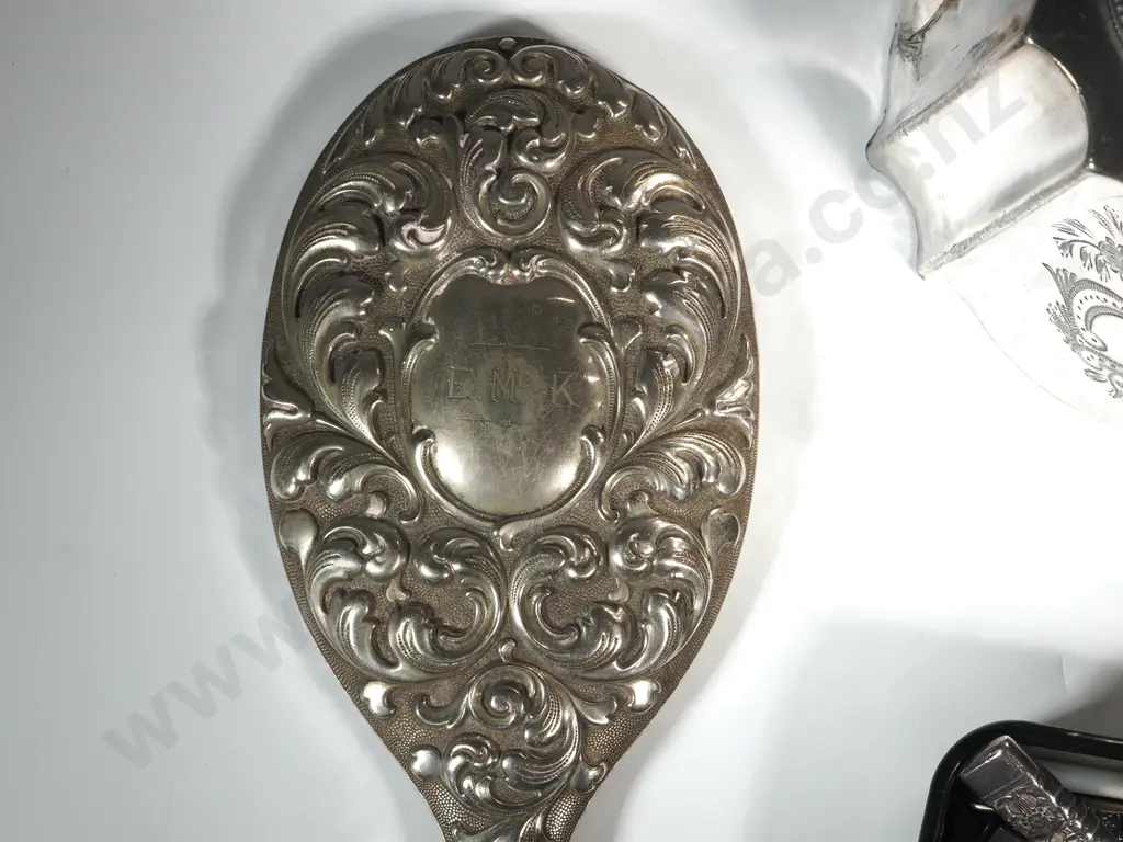 Silver Plate Teapot, Hand Mirror & Quantity Of Cutlery  Image 1++