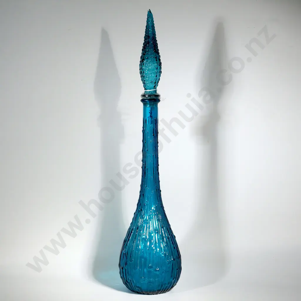 Vintage Empoli Teal Blue Genie Bottle  Image 1++