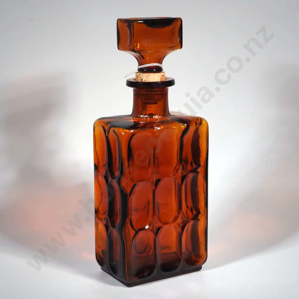 Retro German Amber Decanter  Image 1++