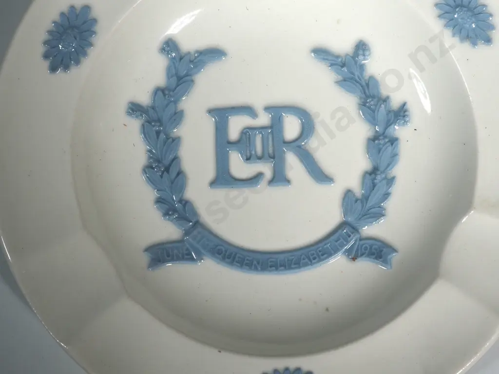 Wedgwood Coronation Queen Elizabeth II Mug & Ashtray, Souvenir Of Munich Musical Mug &  A Folkart Horse Drawn Cart Image 1++