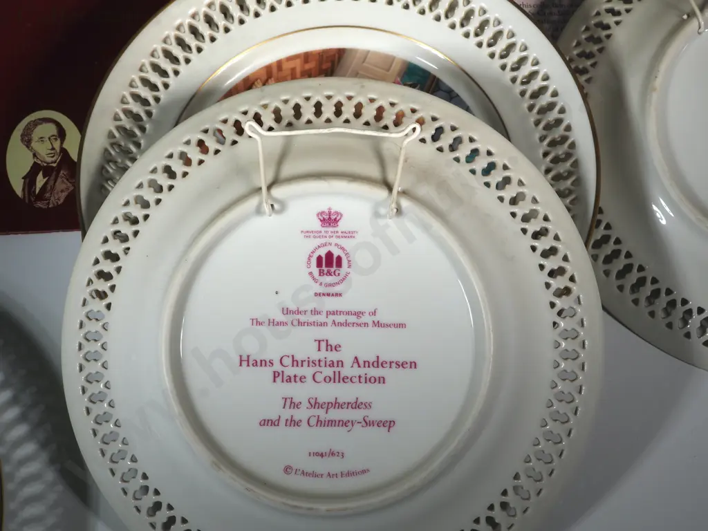 B&G Hans Christian Anderson Plate Collection To Include "The Princess & The Pea", "The Shepherdess & The Pea", Image 1++