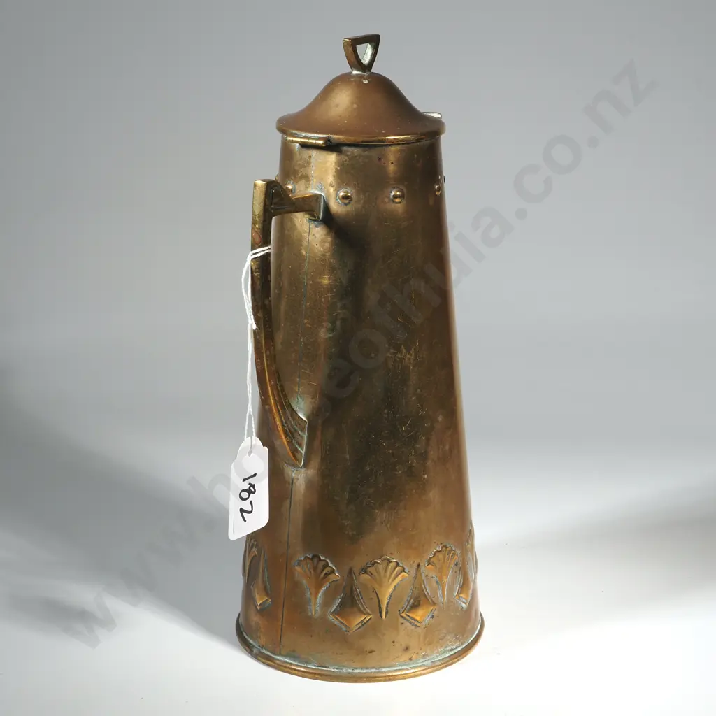 Brass Lidded  WMF  Brass Art Nouveau Jug Image 1++