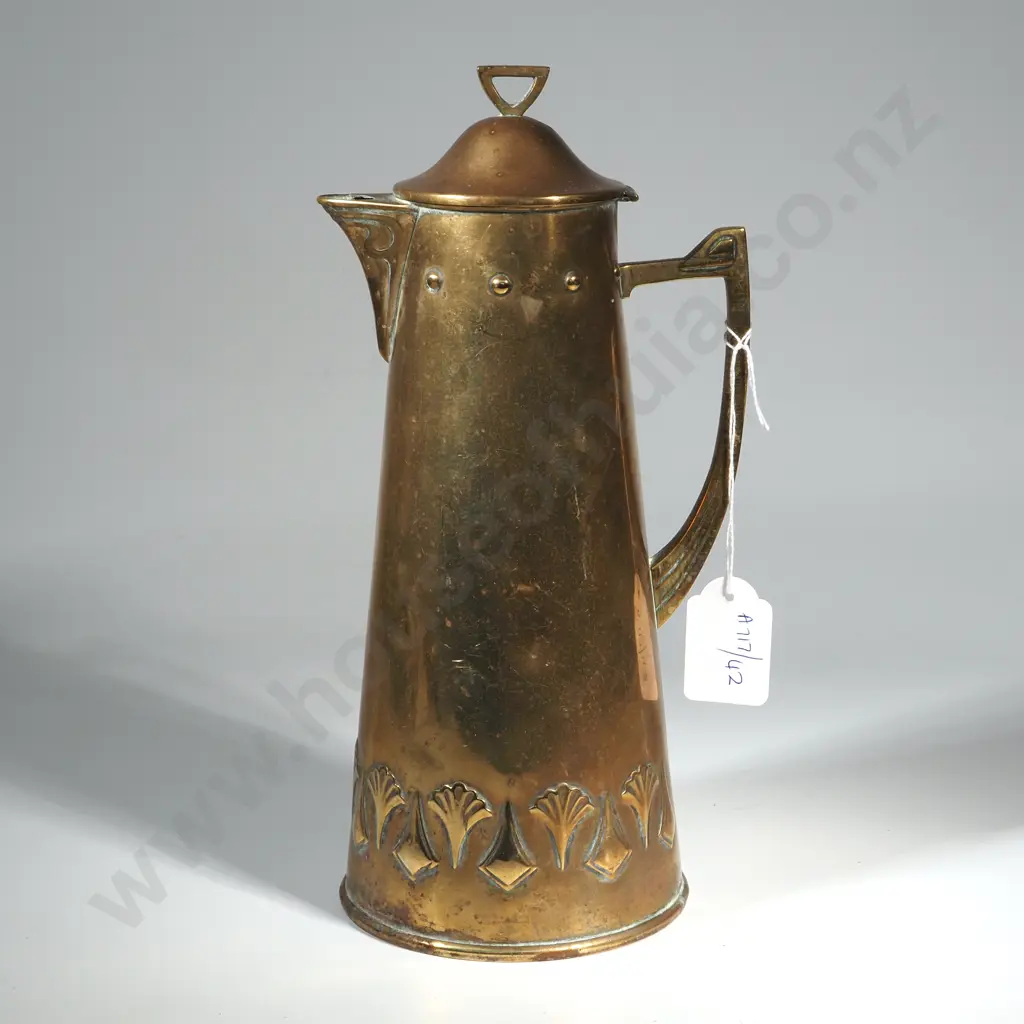 Brass Lidded  WMF  Brass Art Nouveau Jug Image 1++