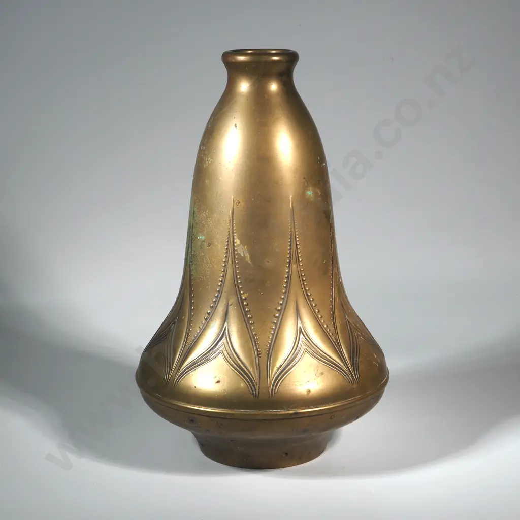 Large Solid Brass Vase Daalderop Vase  In The Jugendstil Style  Image 1++