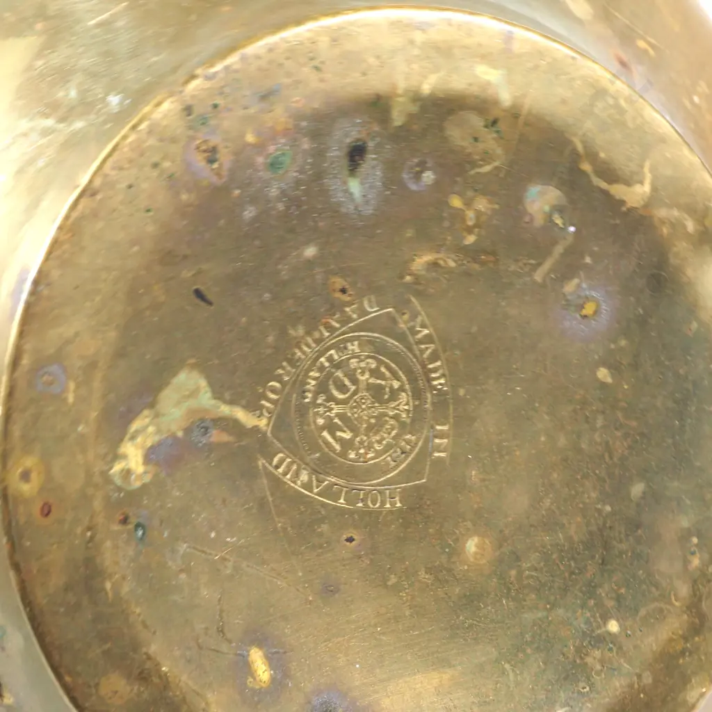 Large Solid Brass Vase Daalderop Vase  In The Jugendstil Style  Image 1++