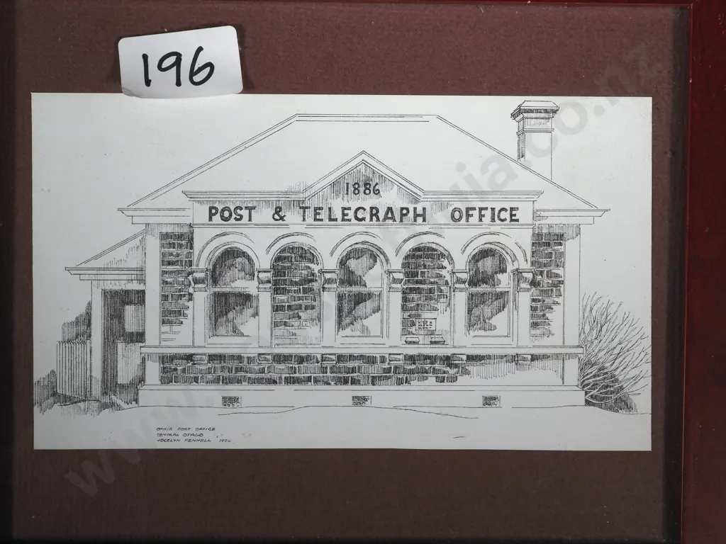 Two Prints - Police Station, Rusell Bay Of Islands &  NZ & Otago Post & Telegraph Office Image 1++