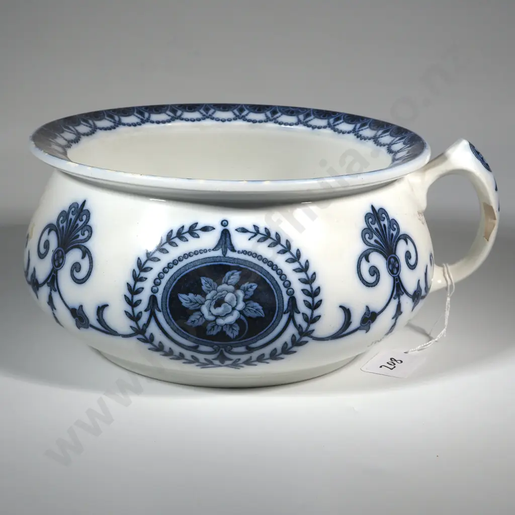 Blue & White W Adams Chamber Pot in The Medallion Pattern  Image 1++