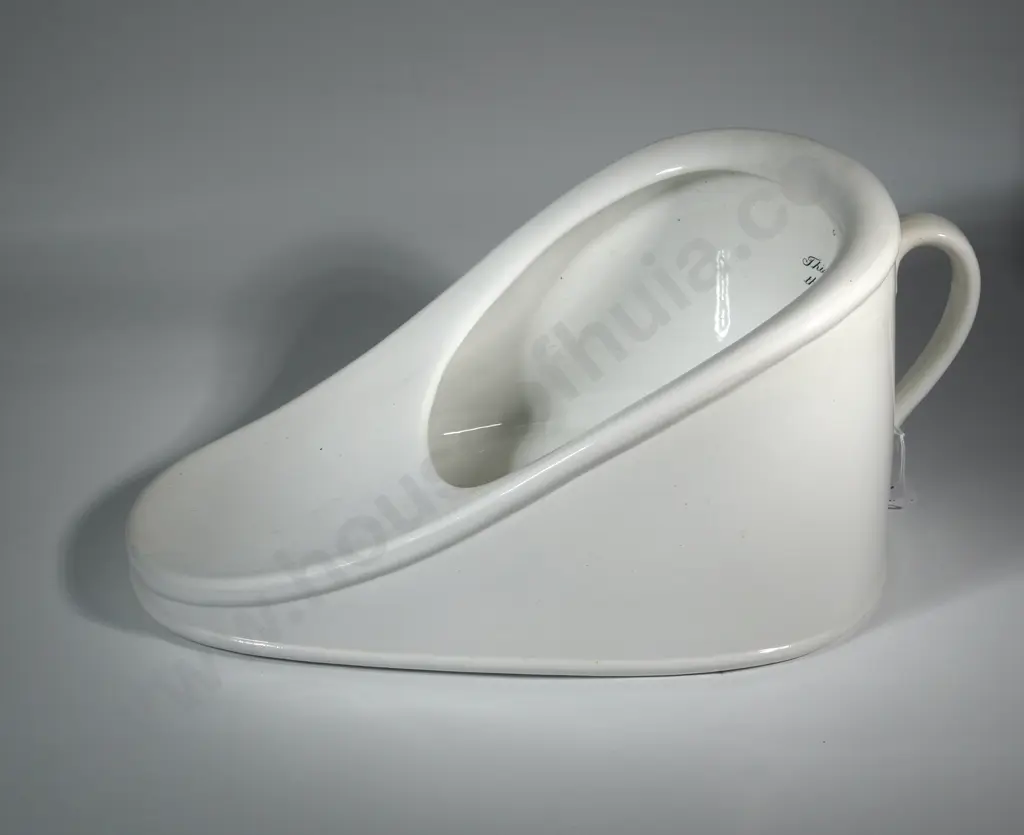 Antique 1920s  "The New Slipper Bed Pan"  Best English Ironstone. Image 1++