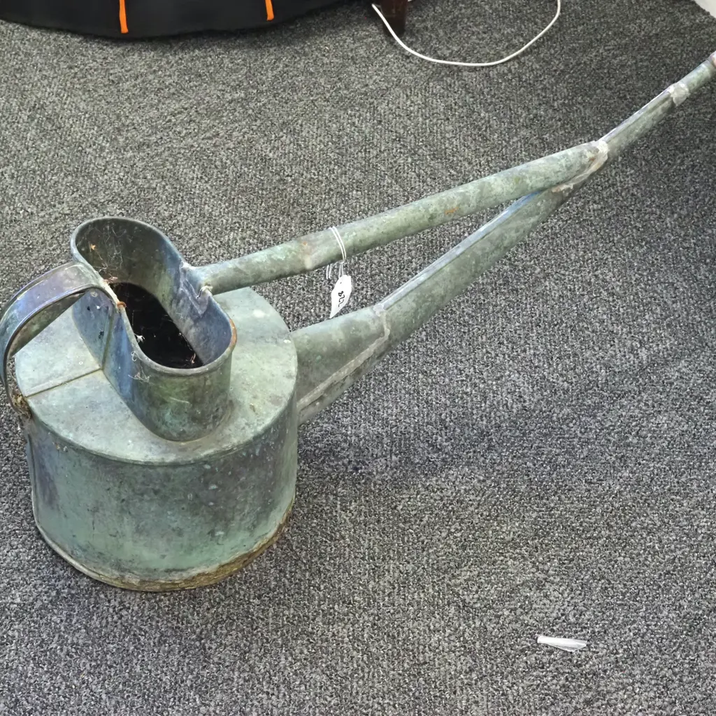 Vintage Green Copper Watering Can. Image 1++