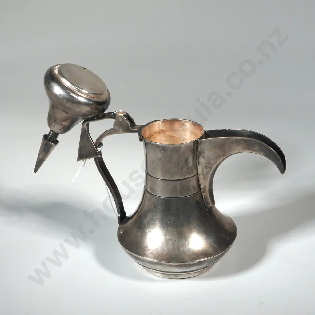 Sterling Silver Coffee Pot Or Dallah In The Middle Eastern Style. Image 1++