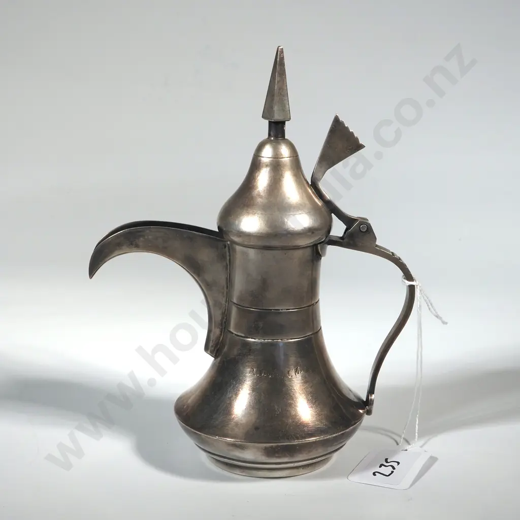 Sterling Silver Coffee Pot Or Dallah In The Middle Eastern Style. Image 1++