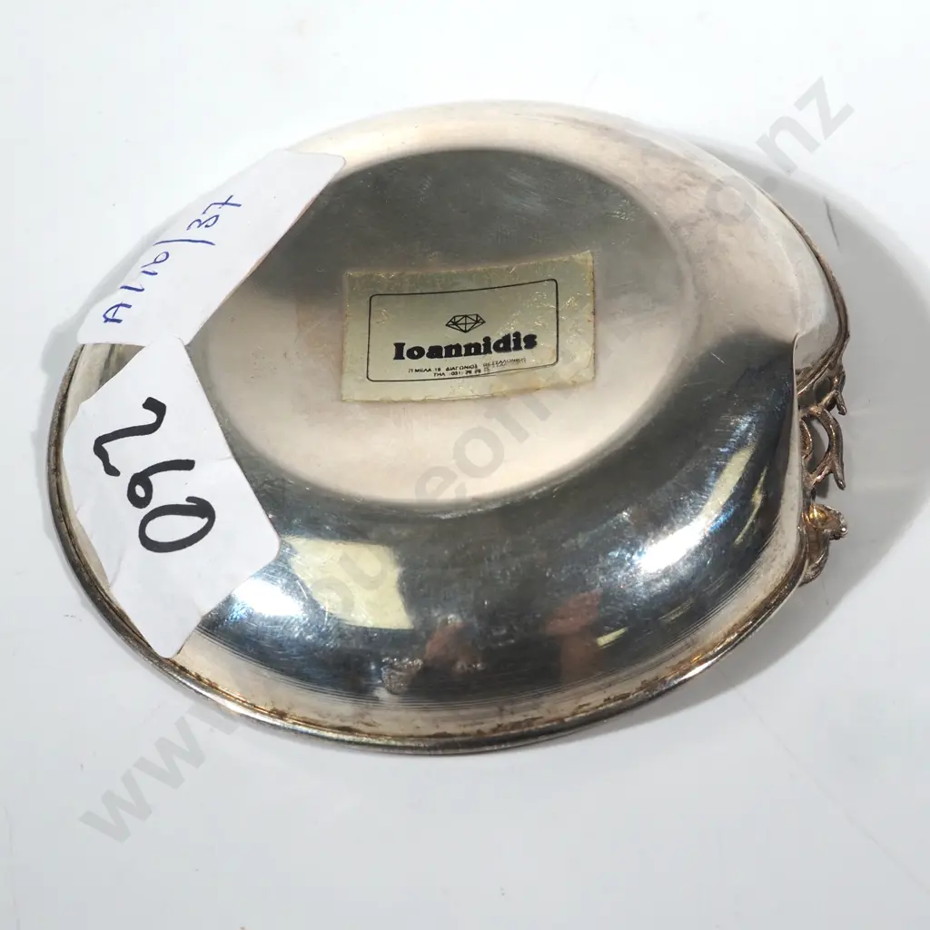 Ioabbidis Sterling Silver Dish With Acorn Rim Image 1++