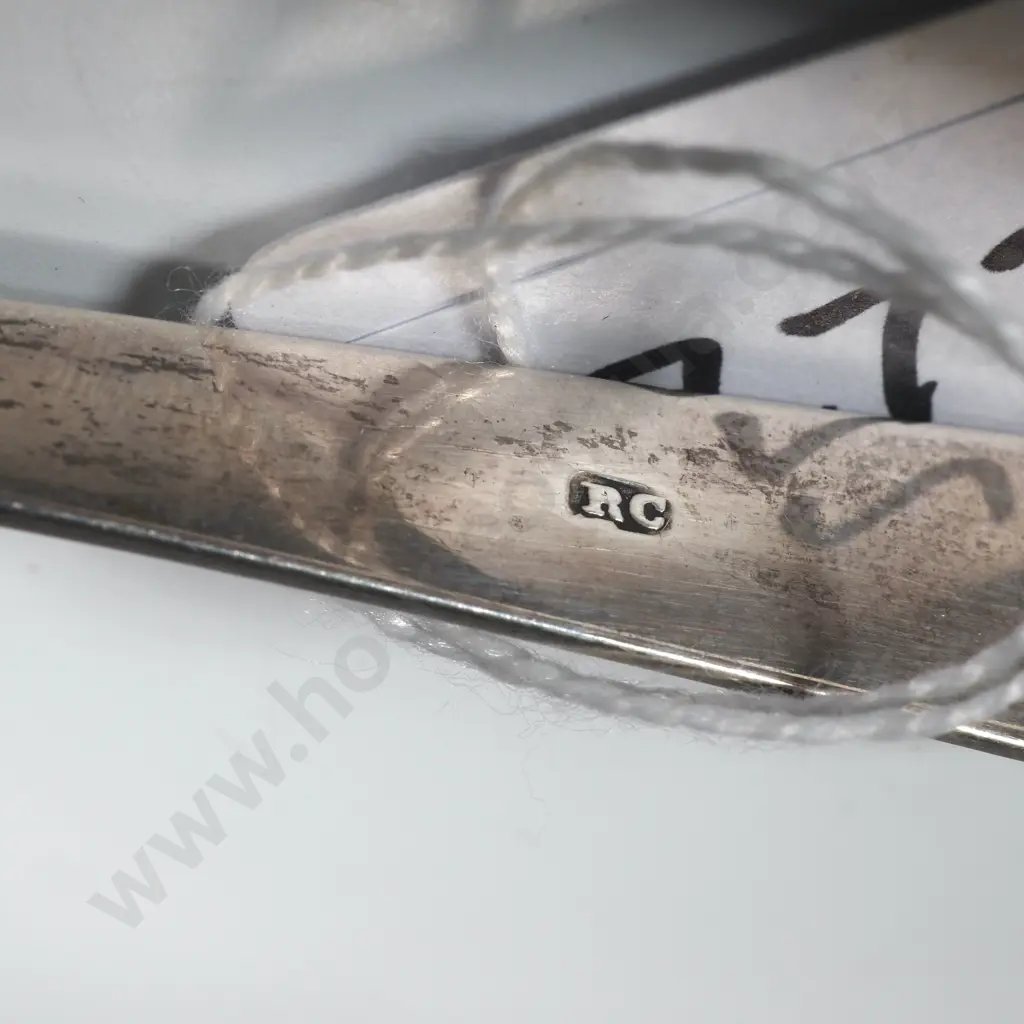 Sterling Silver Bright Cut Sugar Tongs. Georgian Image 1++