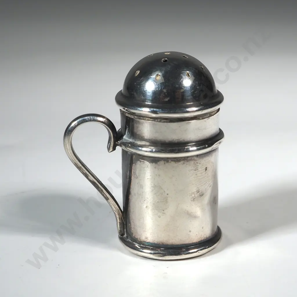 Sterling Silver Miniature Pepper Pot For Breakfast Tray. Birm 1903.  Image 1++