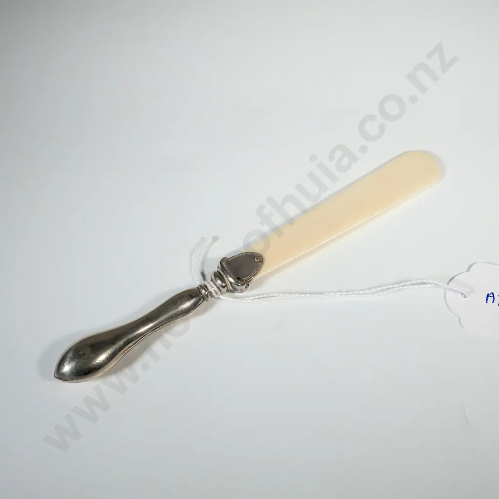 Sterling Silver & Ivory Letter Opener, Birm 1911  Image 1++