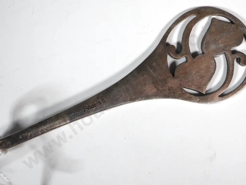 Silver Spoon With Stylized Leaves Finial In Art Nouveau Style. Marked 90. Possibly Danish  Image 1++