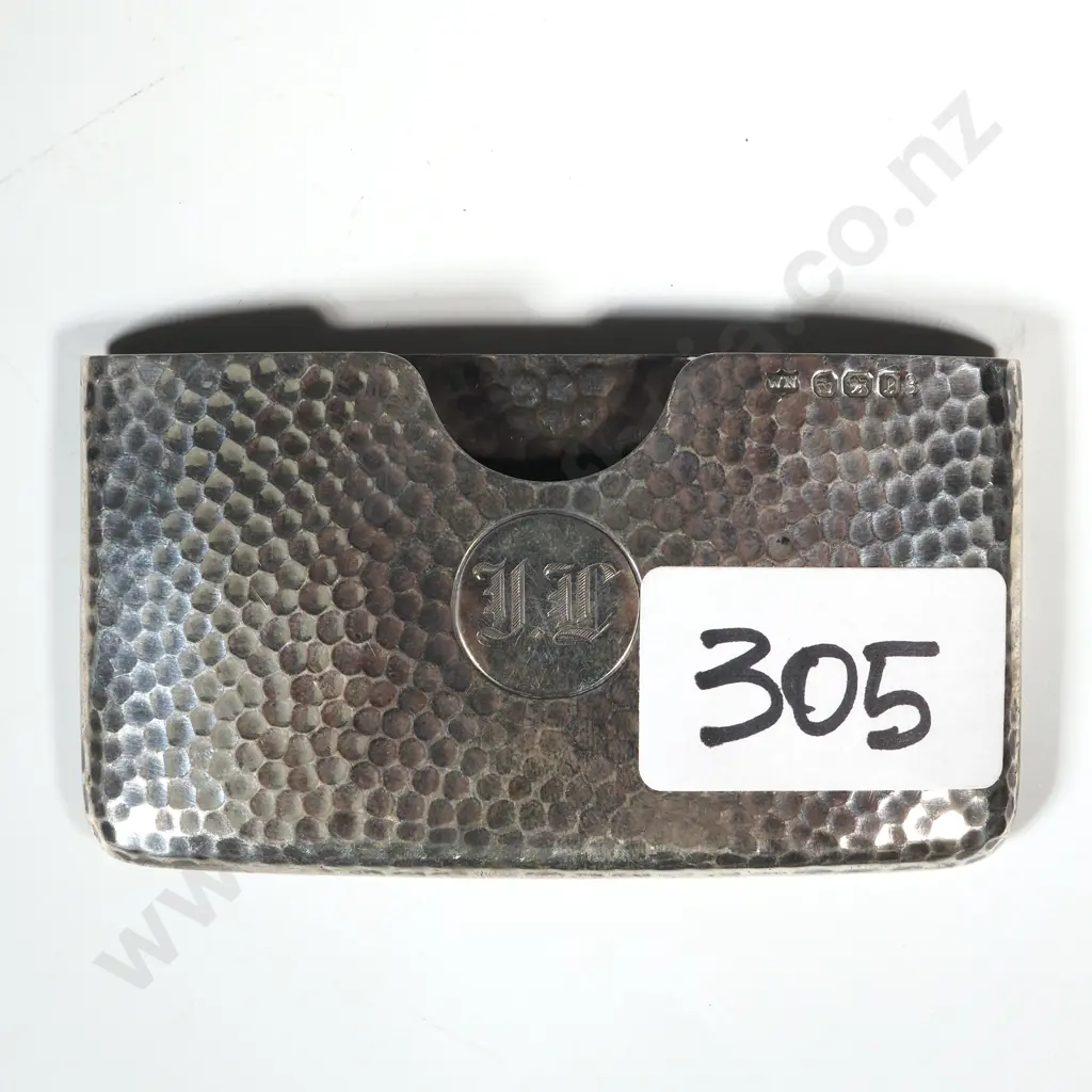 Sterling Silver Hammered Card Case Image 1++