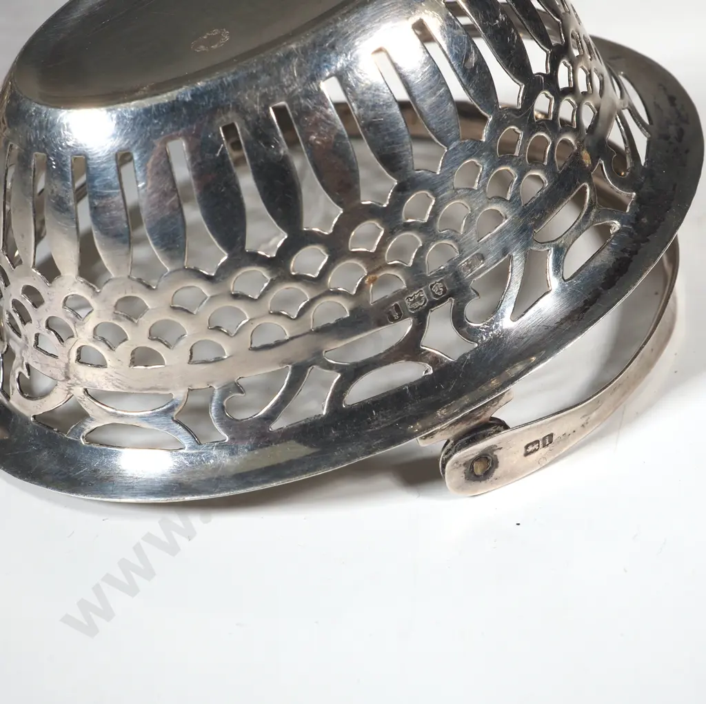 Pair Of Sterling Silver Openwork Baskets. Birm 1908 Image 1++