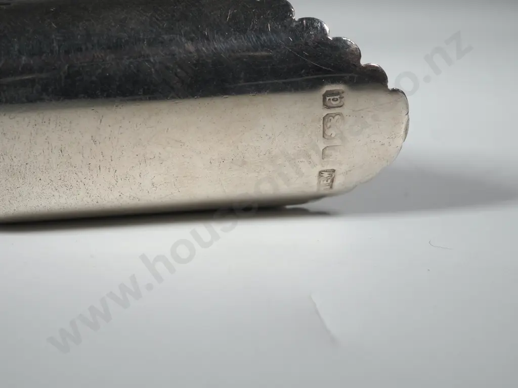 Sterling Silver Tea Caddy Spoon With Engraved Bowl & Pierced Handle. Image 1++