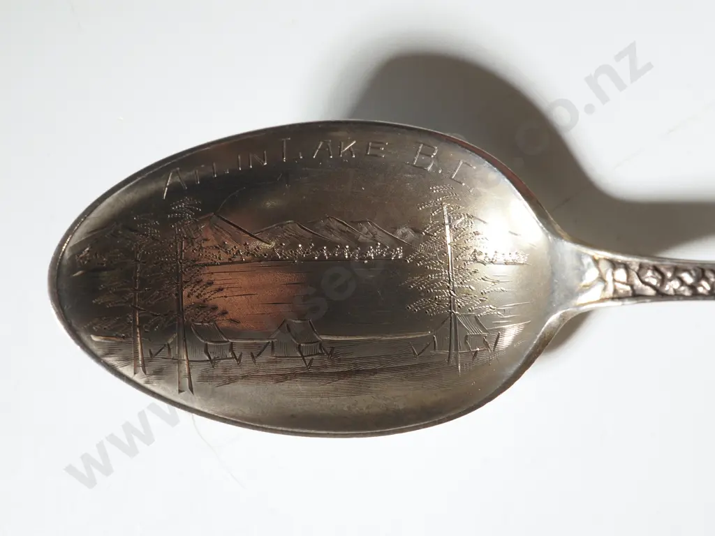 Sterling Silver Engraved Commemorative Mining Spoon - 20.77 Grams Image 1++