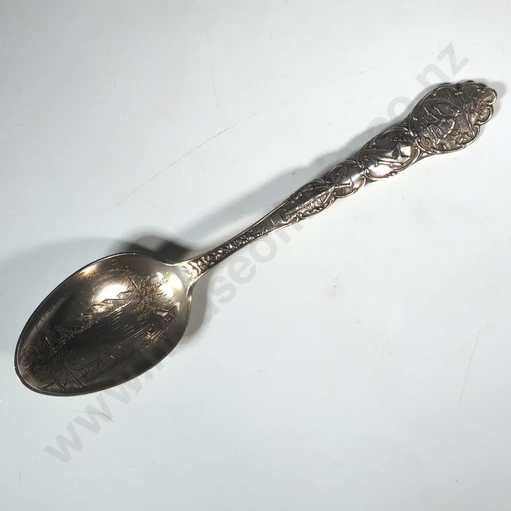 Sterling Silver Engraved Commemorative Mining Spoon - 20.77 Grams Image 1++