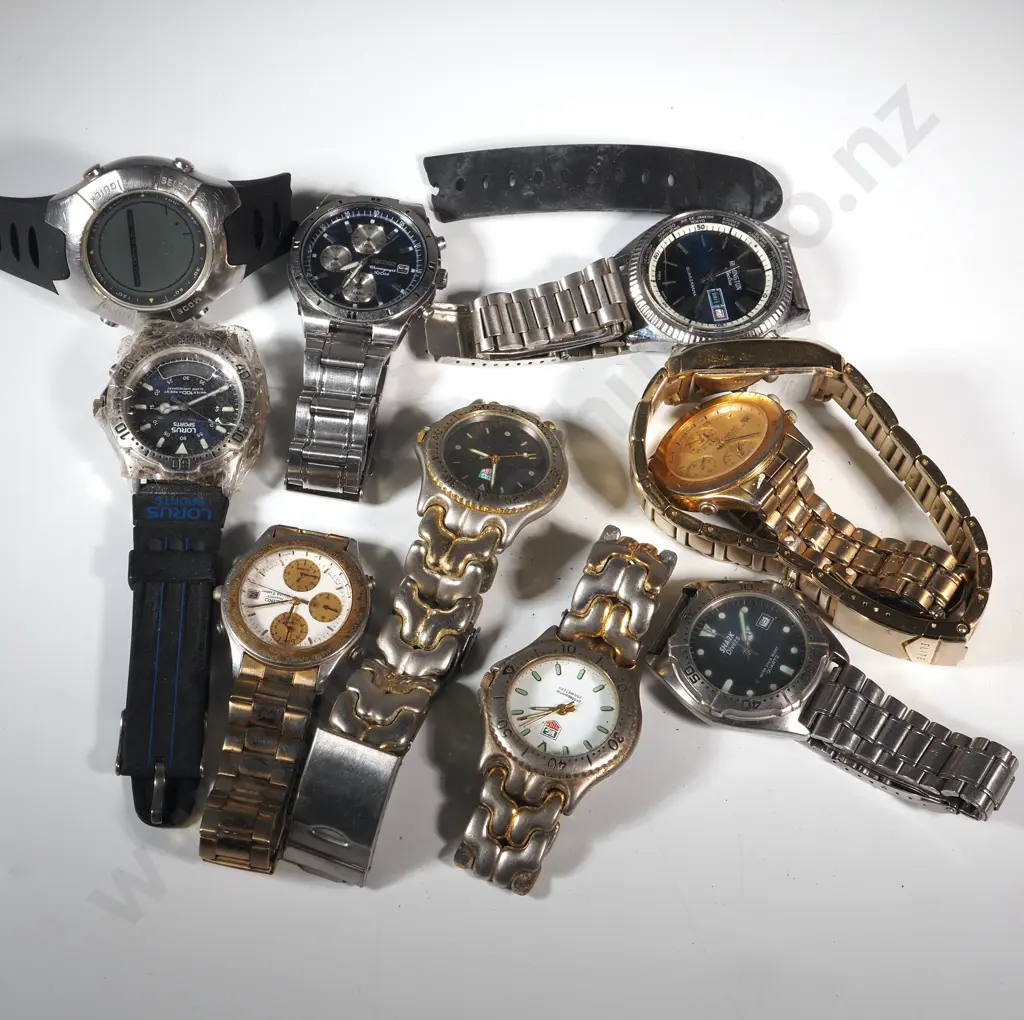 Collection Of Ten Mens Watches Including Seiko, Remington, Lorus Image 1++