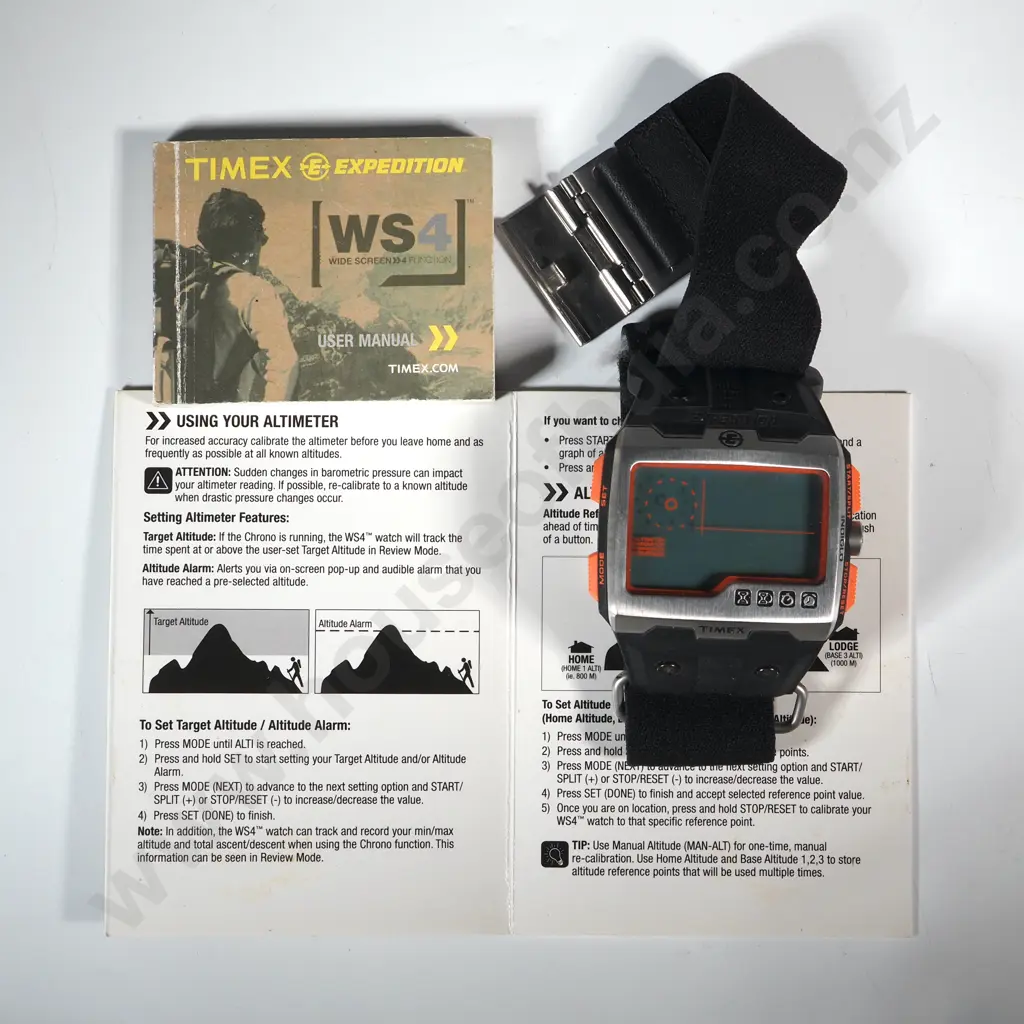 Timex Expedition WS4 Barometric Graph Watch T 49665 With Elasticized Strap  Image 1++