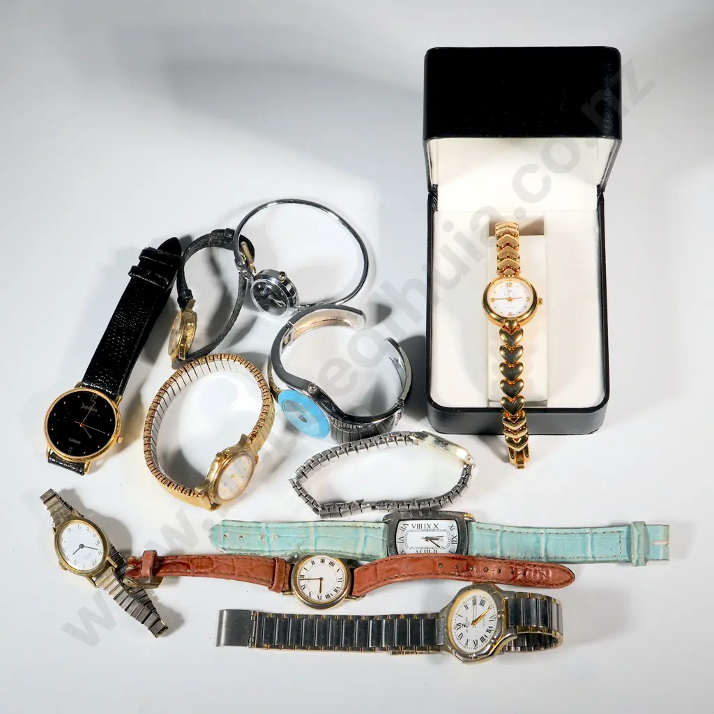 Collection Of Ten Ladies Watches & A Boxed Elite Ladies Watch Image 1++