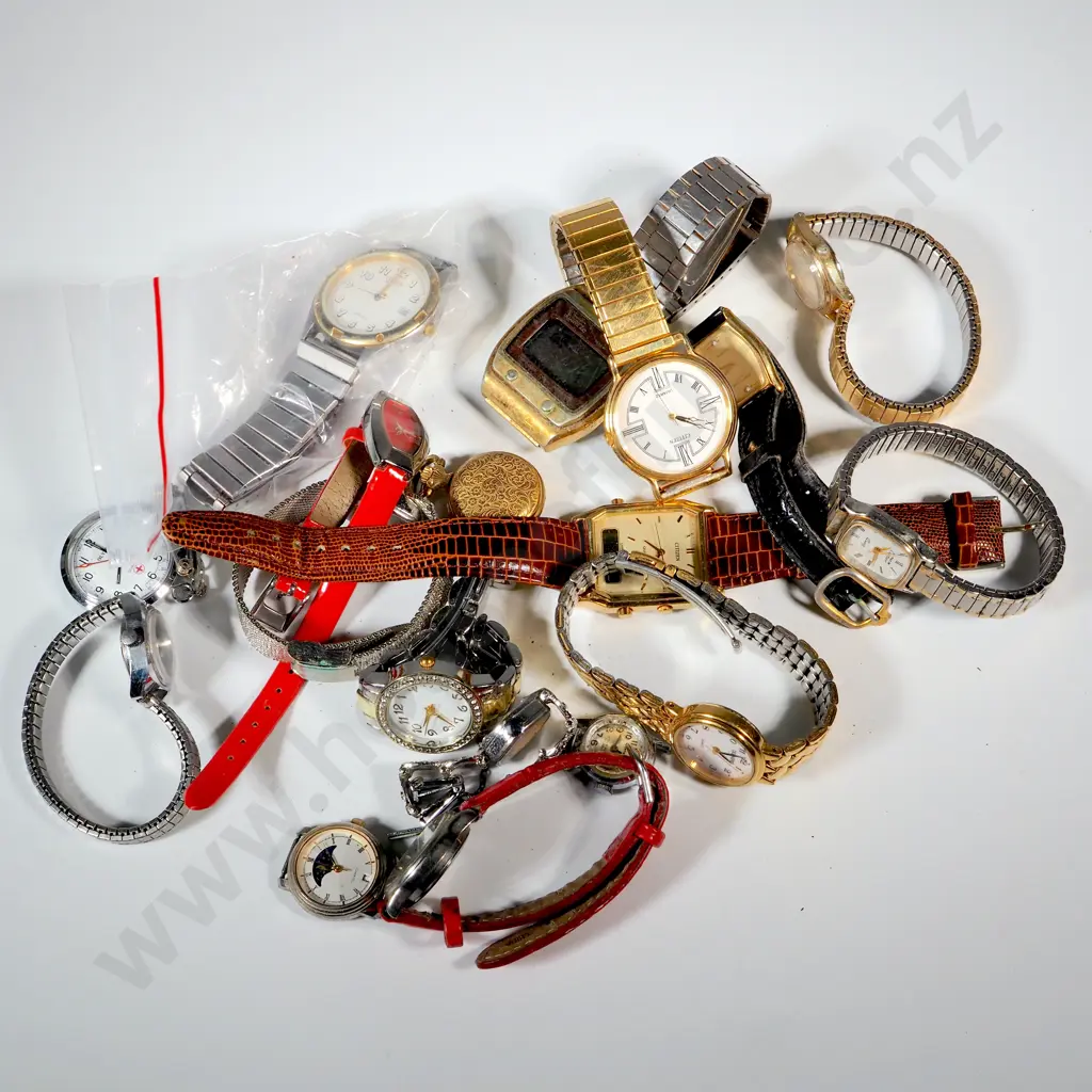 Collection Of Nineteen Wristwatches Both Men & Womens  Image 1++