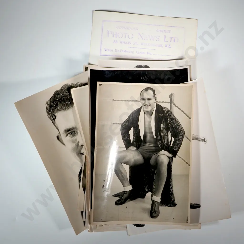 Eighteen Photographs Of Professional Wrestlers Including Boesch, Andy Moen, Jim Londos, Pat Meehan, Pat Frahley,  Image 1++