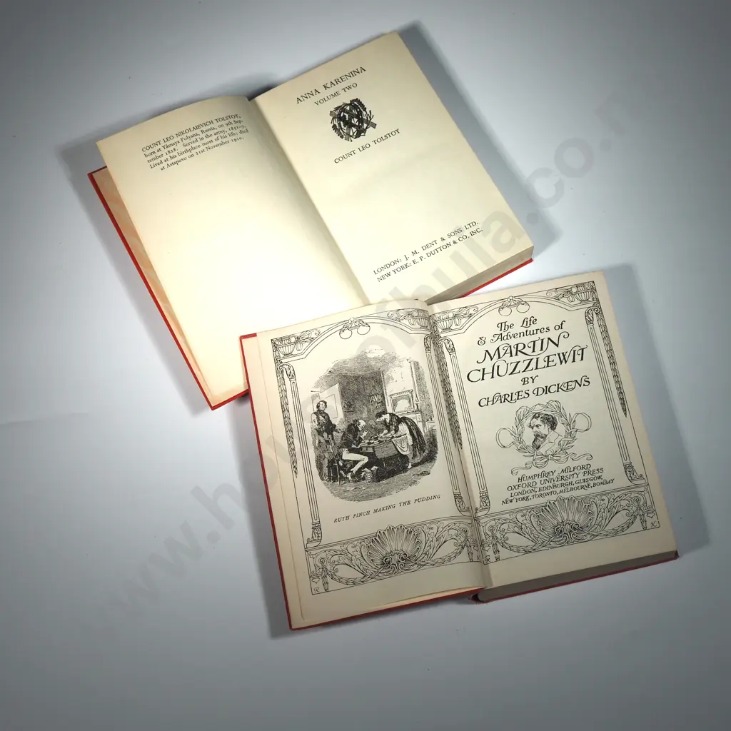 Dickens. C. The life & Adventures of Martin Chuzzlewit.  Tolstoy. Anna Karenina, Volume 2. Image 1++