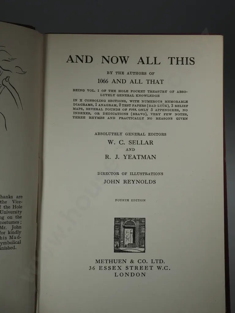 Sellar, W.C. & Yeatman, R.J.  1932. And Now All This. Fourth Edition 1933. Image 1++