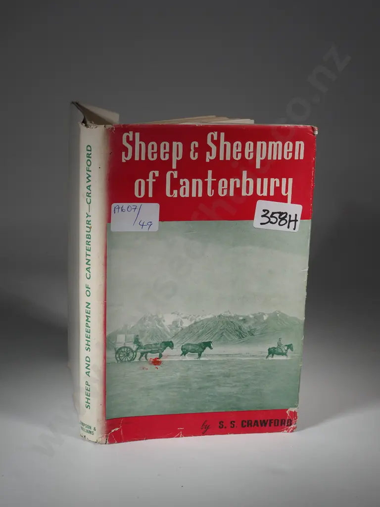 Crawford, Shiela.S. 1949. Sheep & Sheepmen Of Canterbury. 1850-1914. Simpson & Williams Ltd., Christchurch, New Zealand. Image 1++