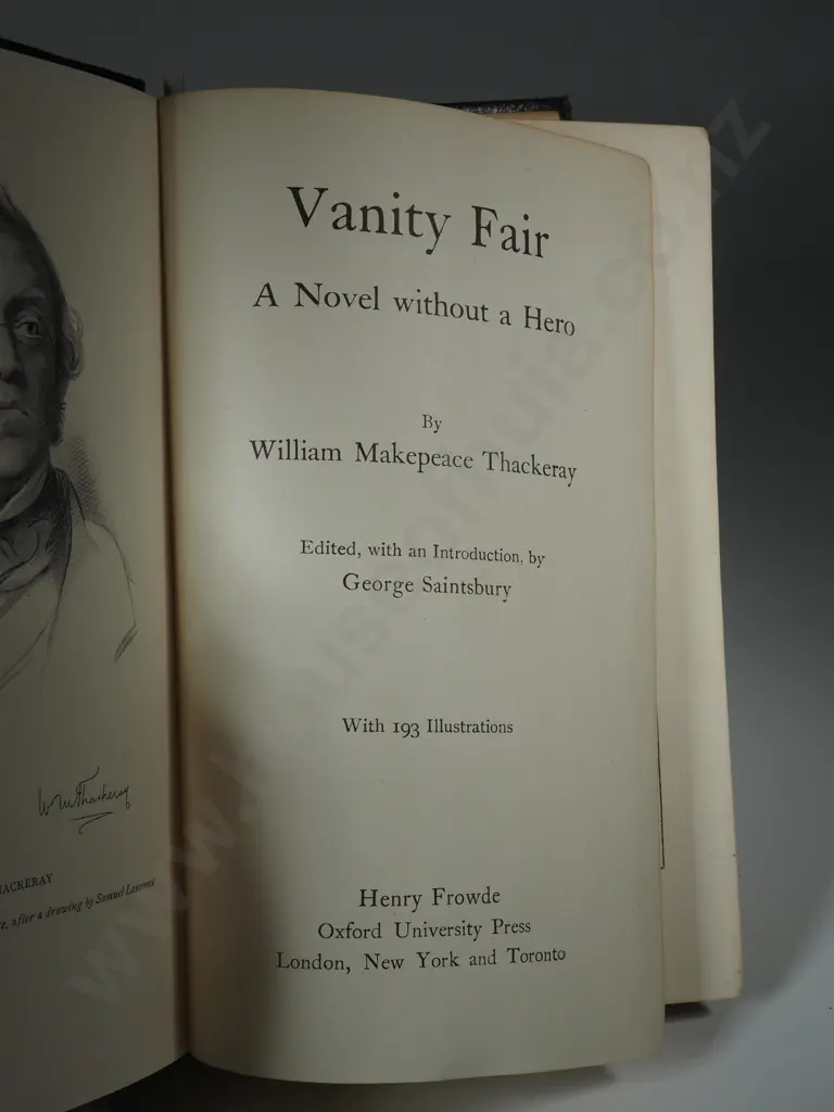 Thackeray, William Makepeace. 1847. Vaniety Fair. The Oxford Thackeray w Illustrations. Image 1++