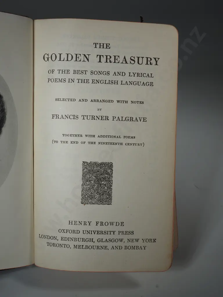 The Golden Treasury of the Best Songs & Lyrical Poems in the English Language. Image 1++