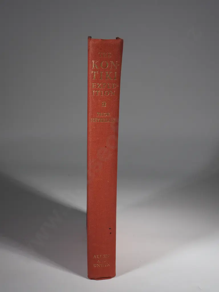 Heyerdahl, Thor. 1950. The Kon-Tiki Expedition By Raft Across the South Seas.  George Allen & Unwin Publishers, London. Image 1++