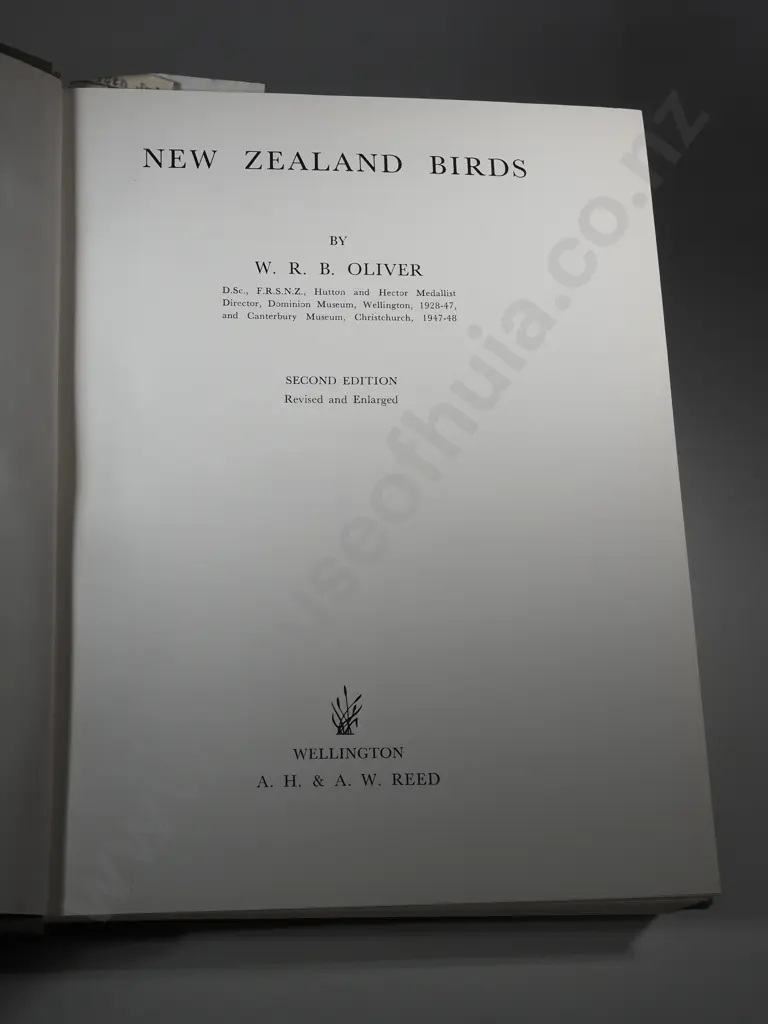 Oliver, W.R.B. 1955. New Zealand Birds. A.H. & A.W. Reed Publishers. Image 1++