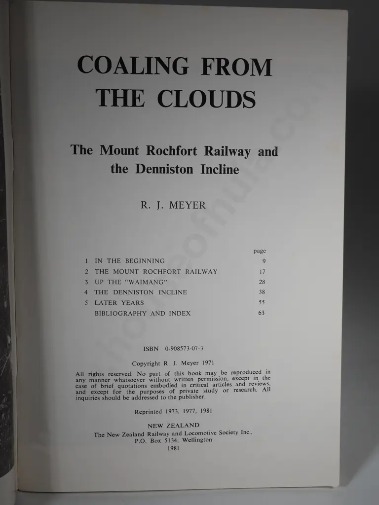 Author: Meyer, Coaling From The Clouds.Transport and Machinery. Paperback. 1981 Image 1++