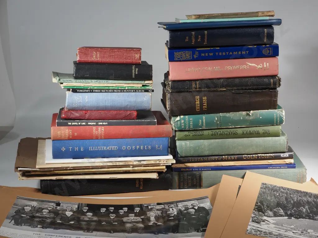 A Large Quantity Of Books & Ephemera On Religion Together With Vintage Photographs  Image 1++