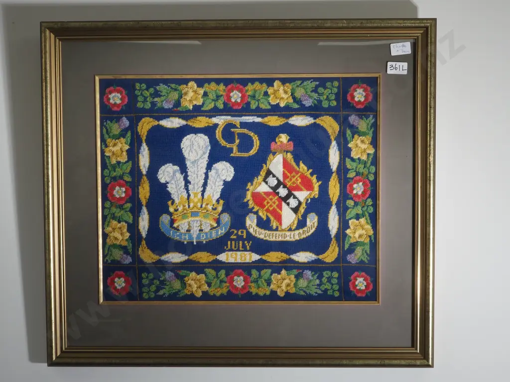 Two Tapestries Commemorating The Marriage of Charles & Diana, 1981, & of Andrew & Sarah, 1986. Image 1++