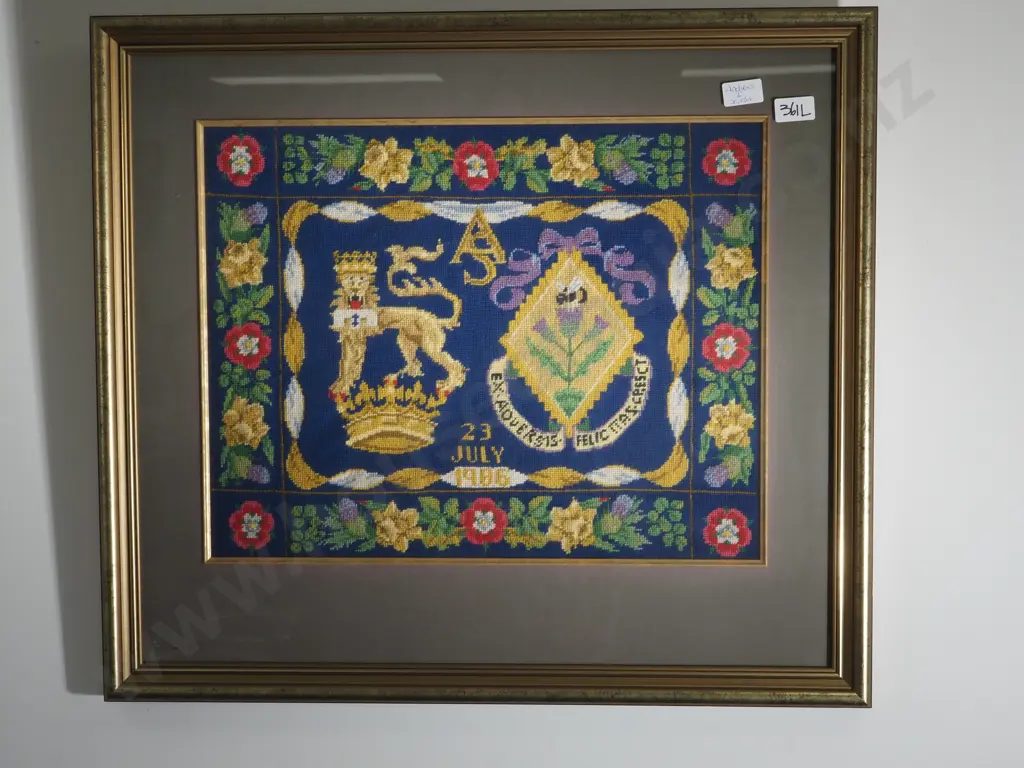 Two Tapestries Commemorating The Marriage of Charles & Diana, 1981, & of Andrew & Sarah, 1986. Image 1++