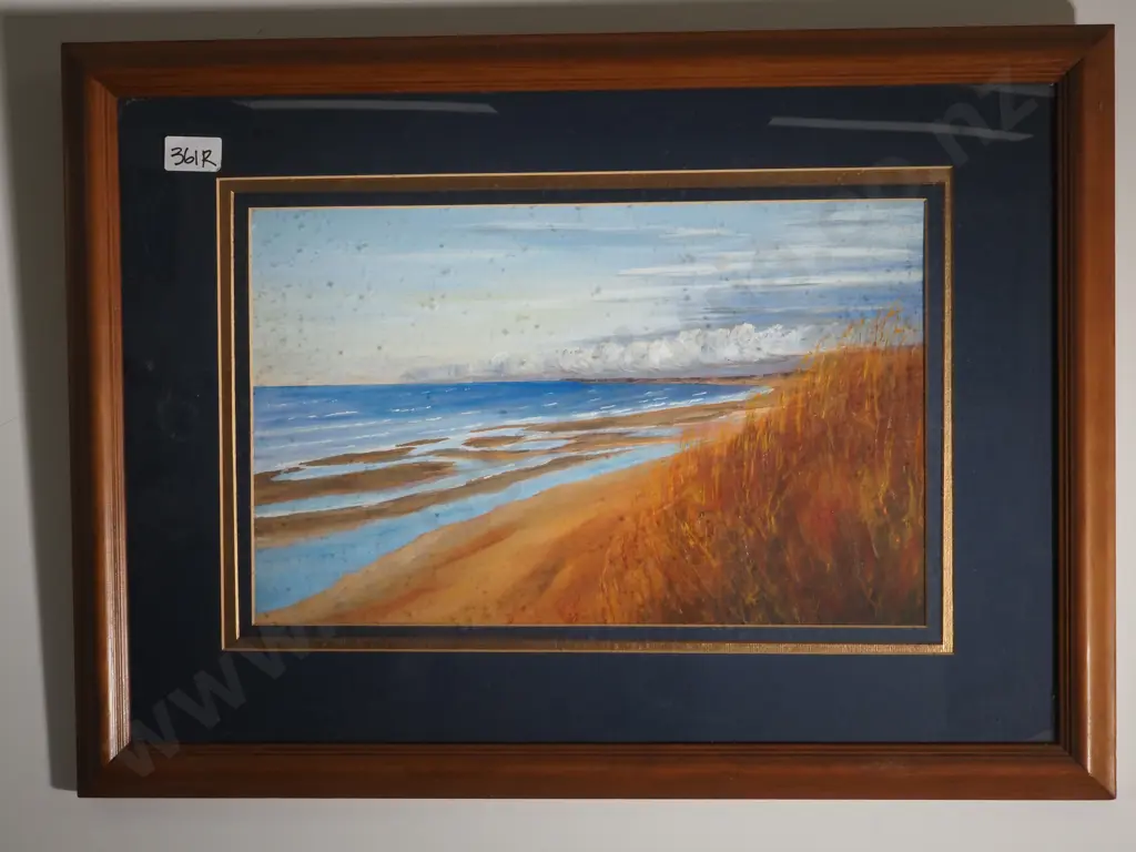 S. McIntosh. Canterbury Coastal Scene. Oil on Board. Image 1++