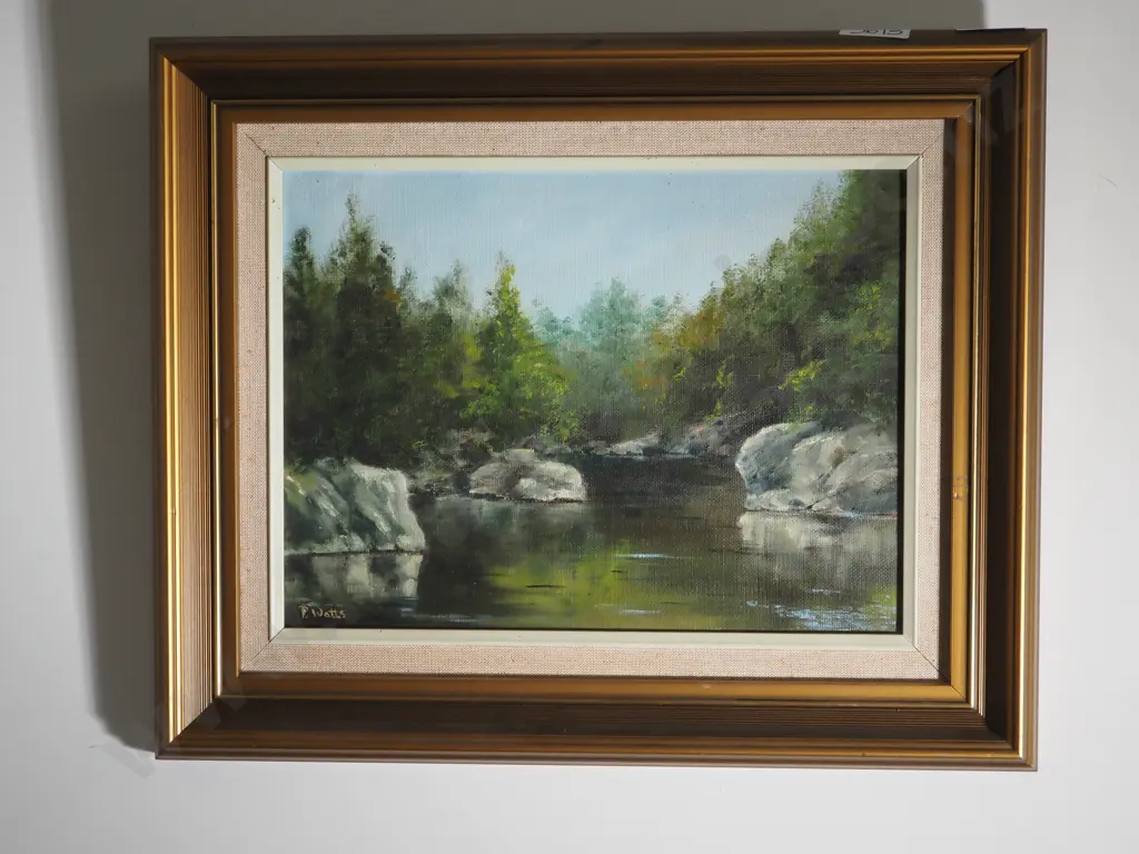 Pearl Watts, Buller Gorge. Oil On Board. Signed. 220 x 290mm Image 1++